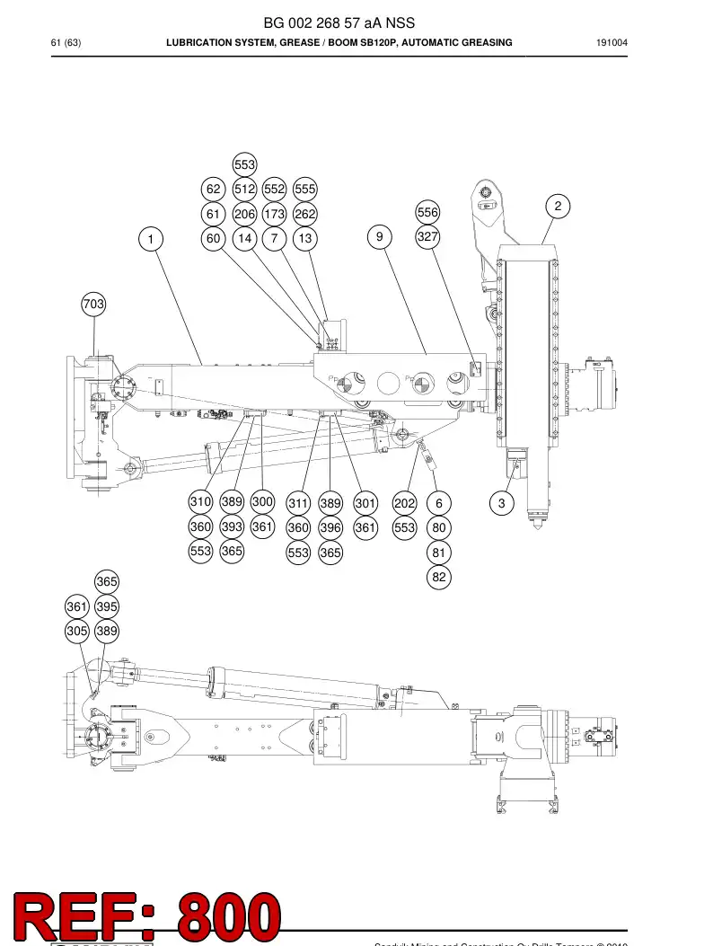 BG00226984b BG 002 269 84b Mounting Kit - Sandvik Technical Drawing