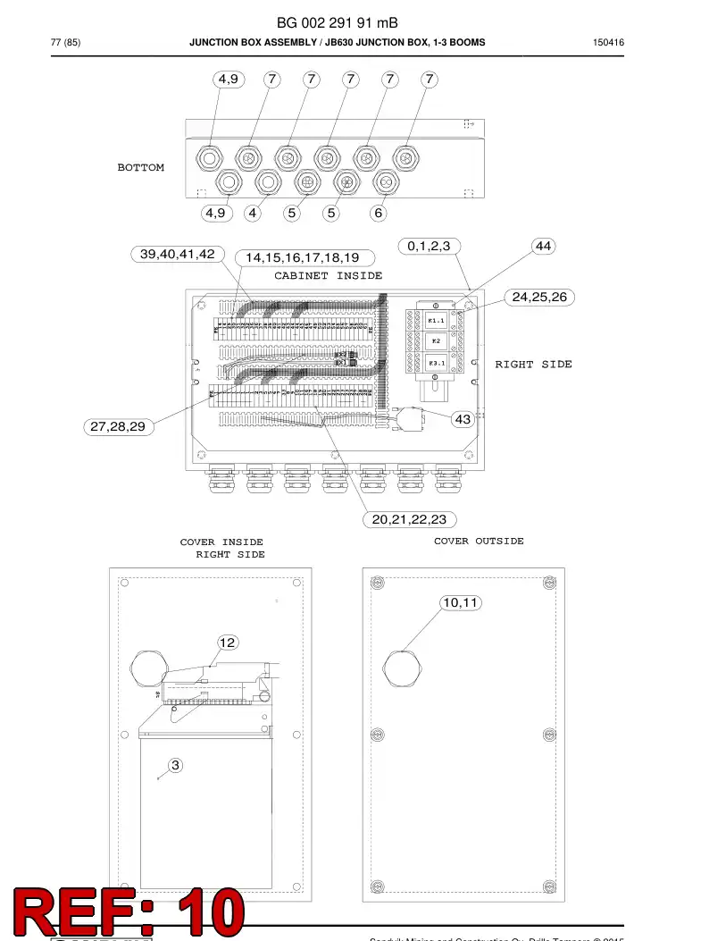 BG00227018a BG 002 270 18a Sight Glass - Sandvik Technical Drawing