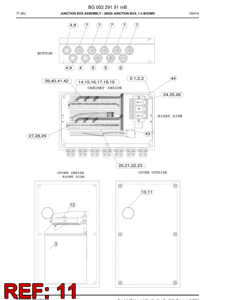 BG00227035a BG 002 270 35a Lock nut - Sandvik Technical Drawing