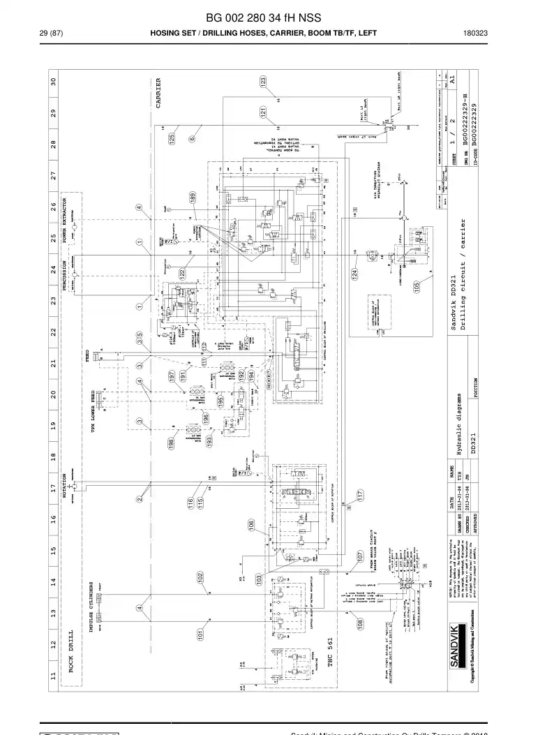 BG00228034f BG 002 280 34f Hosing Set - Sandvik Technical Drawing