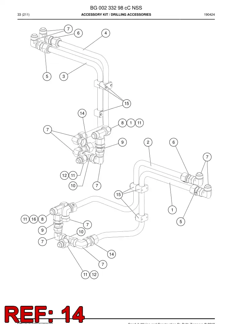 BG00229219b BG 002 292 19b Fitting - Sandvik Technical Drawing