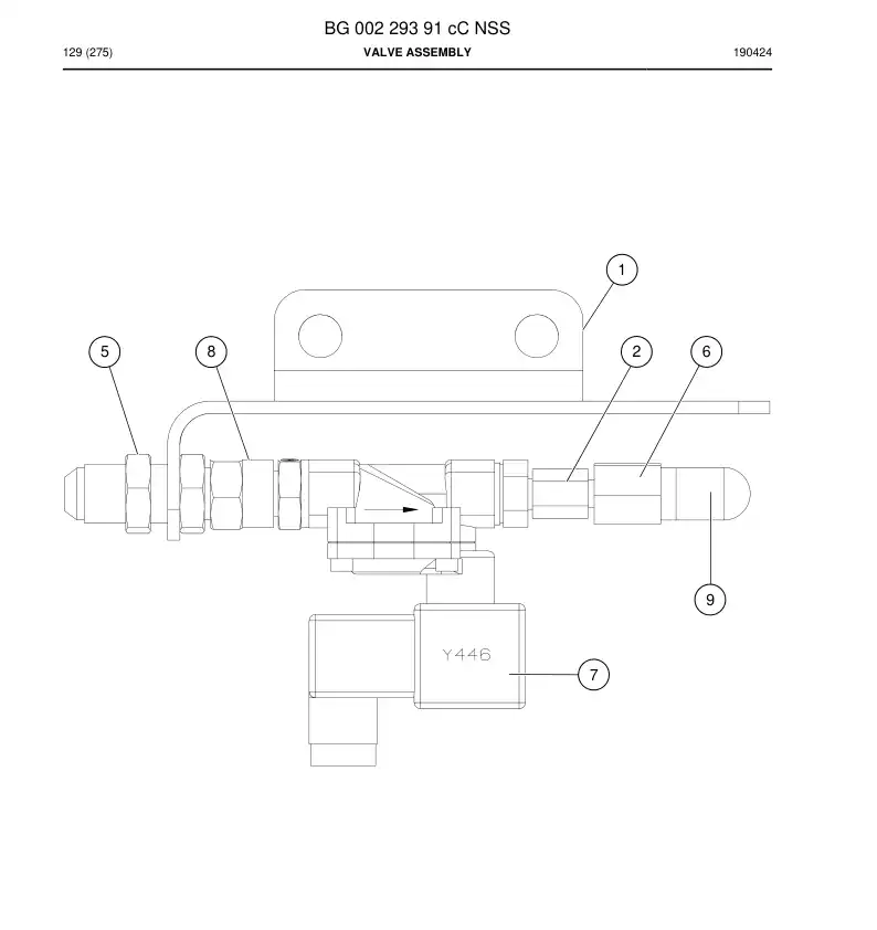 BG00229391c BG 002 293 91c Valve Assembly - Sandvik Technical Drawing