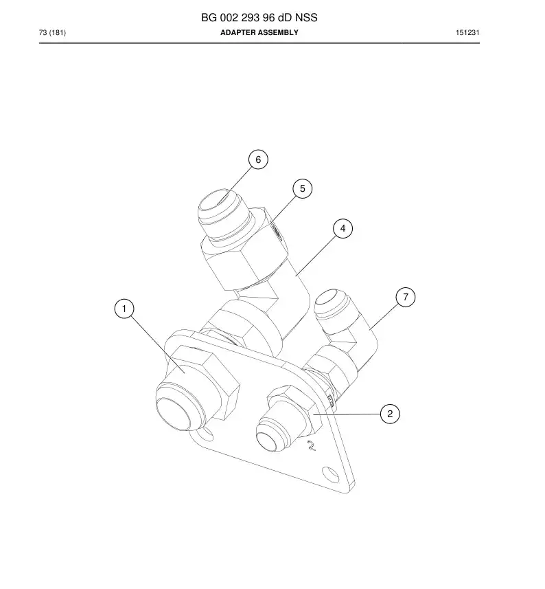 BG00229396d BG 002 293 96d Adapter Assembly - Sandvik Technical Drawing