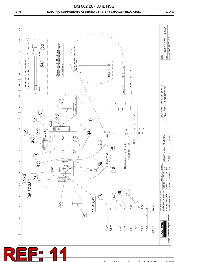 BG00229502b BG 002 295 02b Converter, AC/DC - Sandvik Technical Drawing