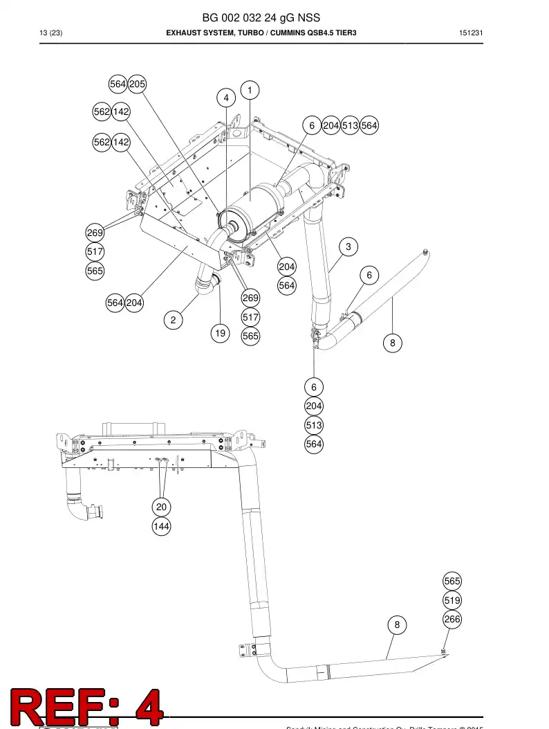 BG00229503a BG 002 295 03a Clamp - Sandvik Technical Drawing