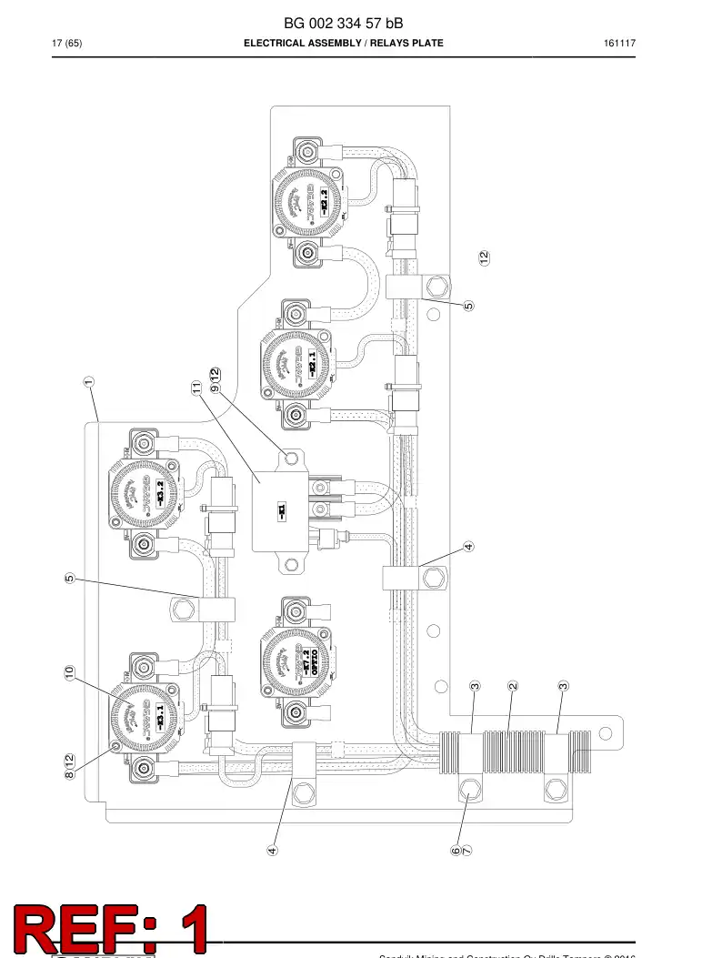 BG00229618a BG 002 296 18a Plate, Mounting - Sandvik Technical Drawing