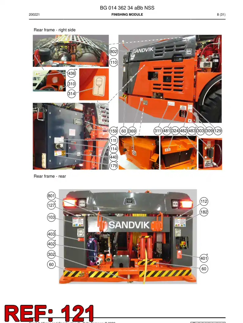 BG00229682a BG 002 296 82a Sign - Sandvik Technical Drawing