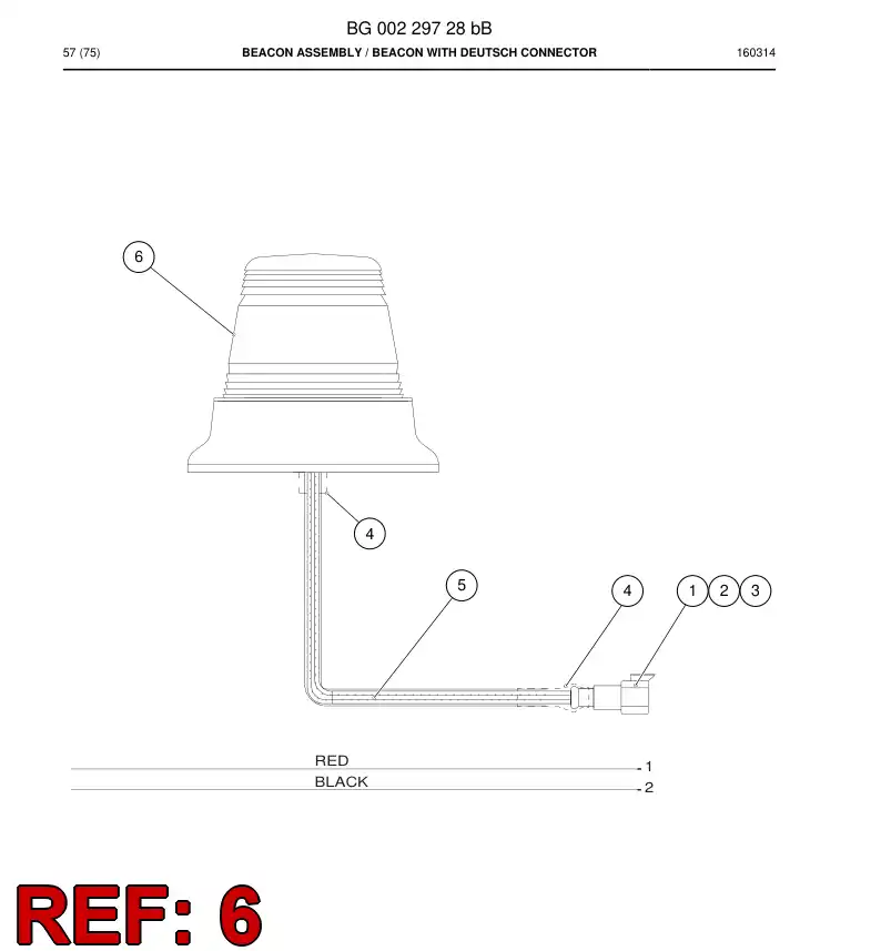 BG00229721b BG 002 297 21b Beacon - Sandvik Technical Drawing