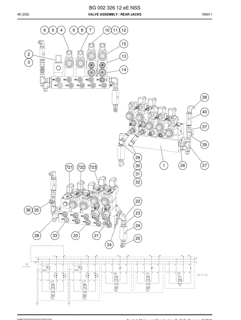 BG00232612e BG 002 326 12e Valve Assembly - Sandvik Technical Drawing