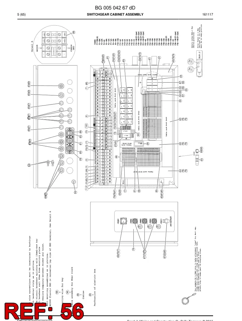 BG00232638a BG 002 326 38a Bridge, Switching - Sandvik Technical Drawing