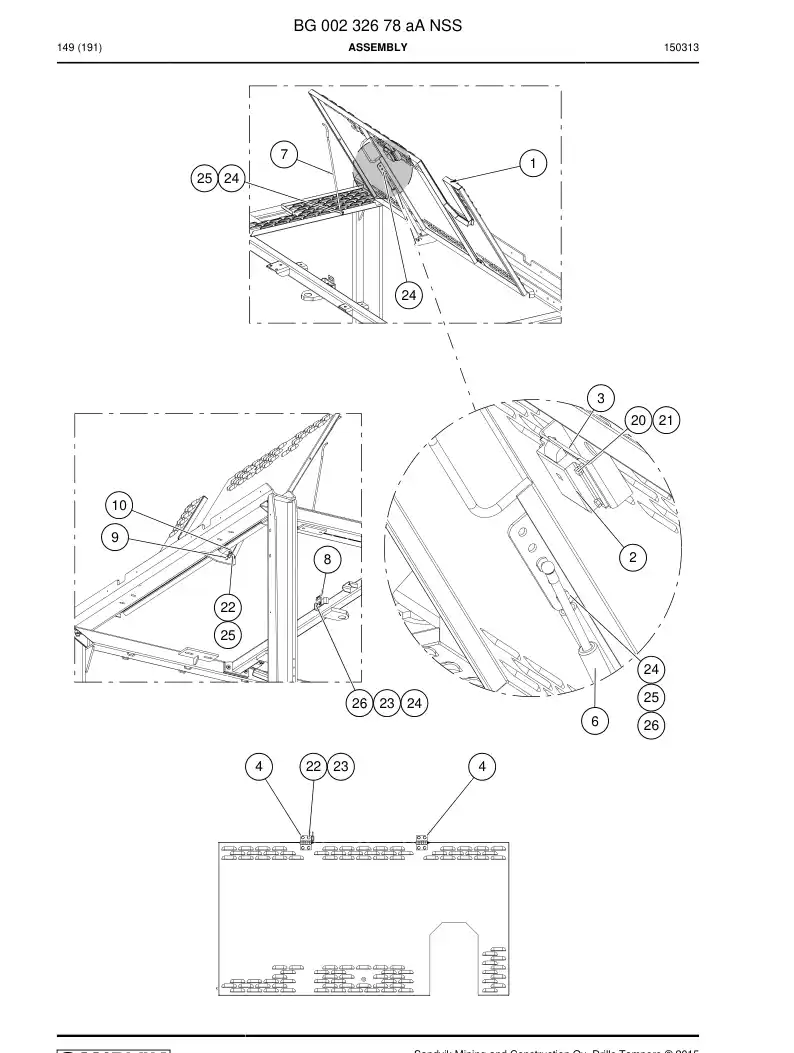 BG00232678a BG 002 326 78a Assembly - Sandvik Technical Drawing