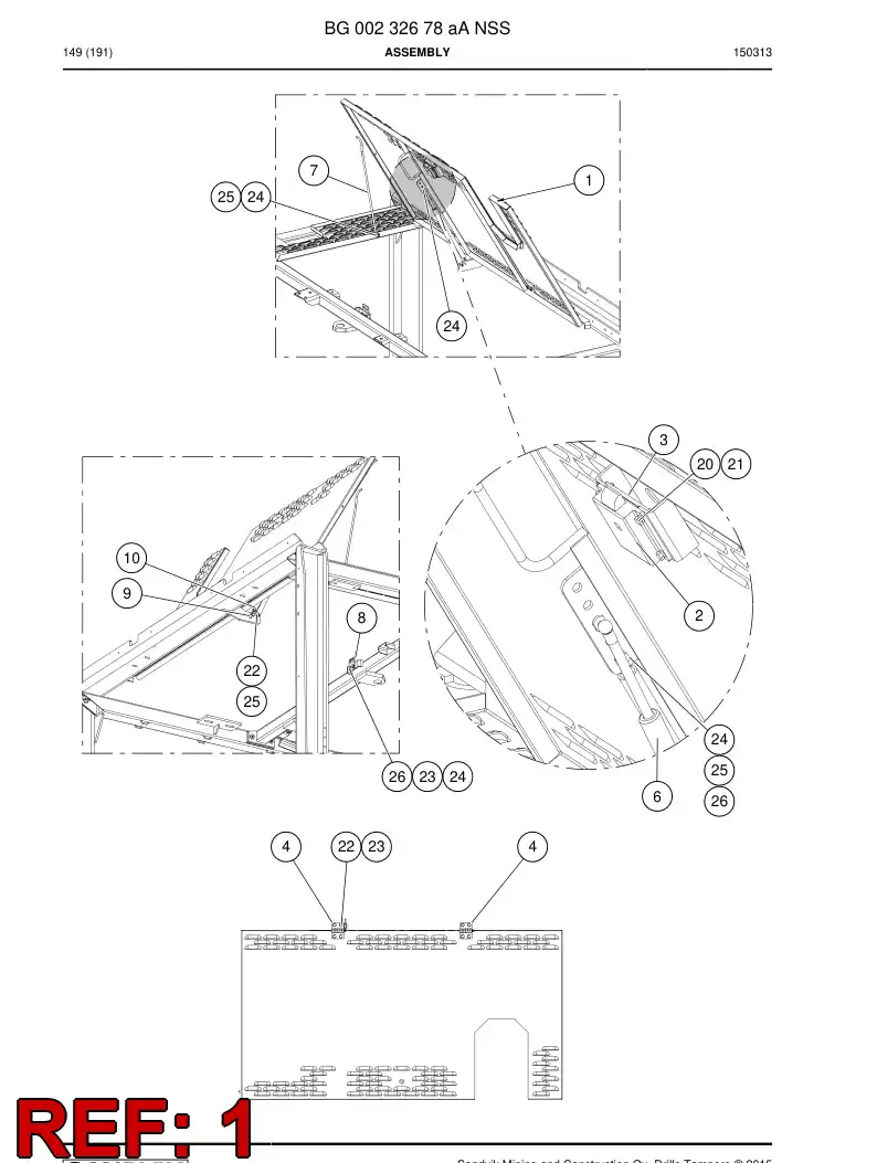 BG00232680a BG 002 326 80a Hatch - Sandvik Technical Drawing