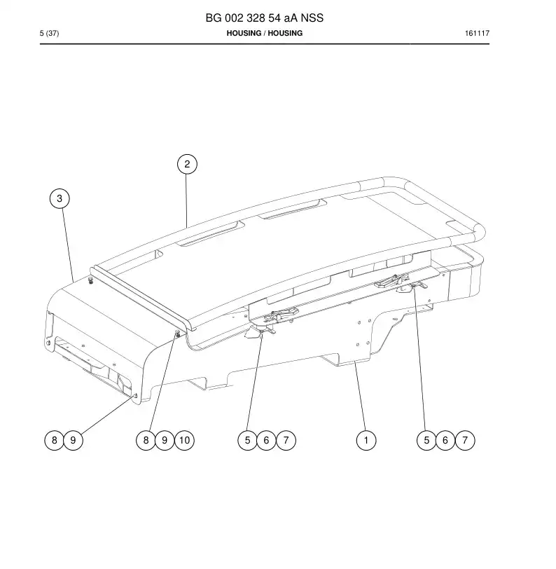 BG00232854b BG 002 328 54b Housing - Sandvik Technical Drawing