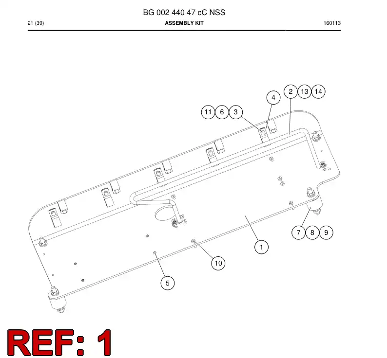 BG00232862b BG 002 328 62b Plate, Module - Sandvik Technical Drawing
