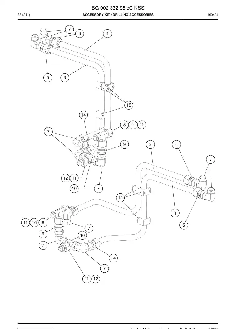 BG00233298c BG 002 332 98c Accessory Kit - Sandvik Technical Drawing