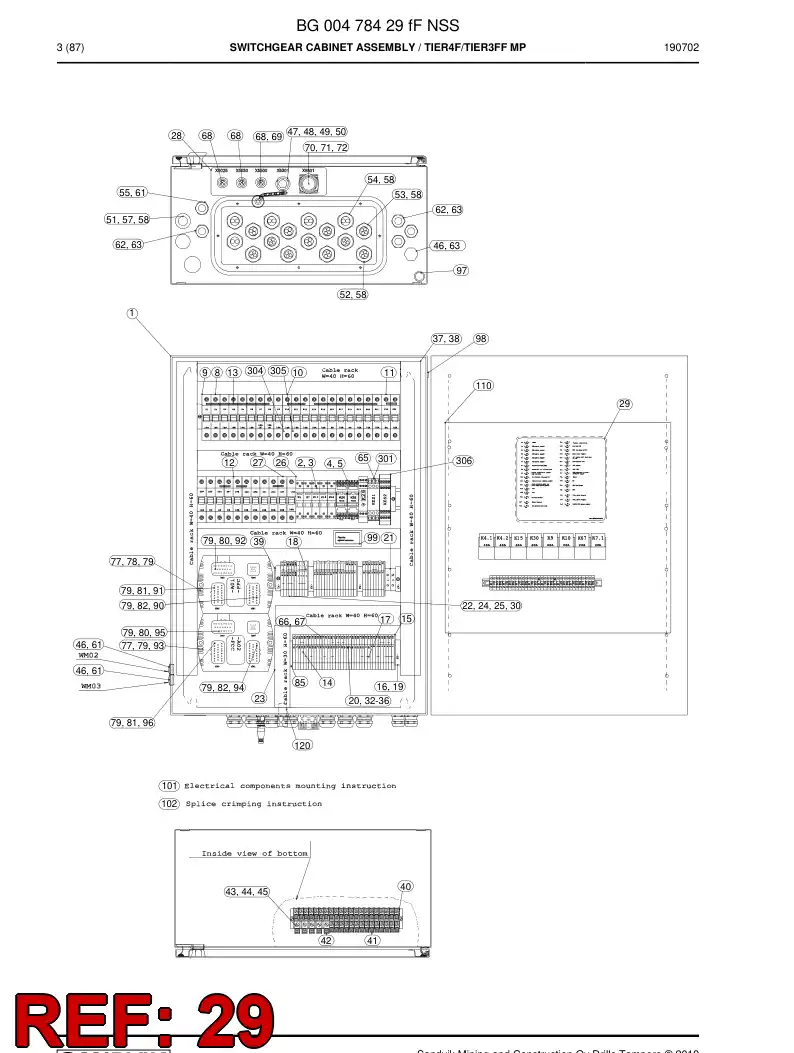 BG00233898d BG 002 338 98d Decal - Sandvik Technical Drawing