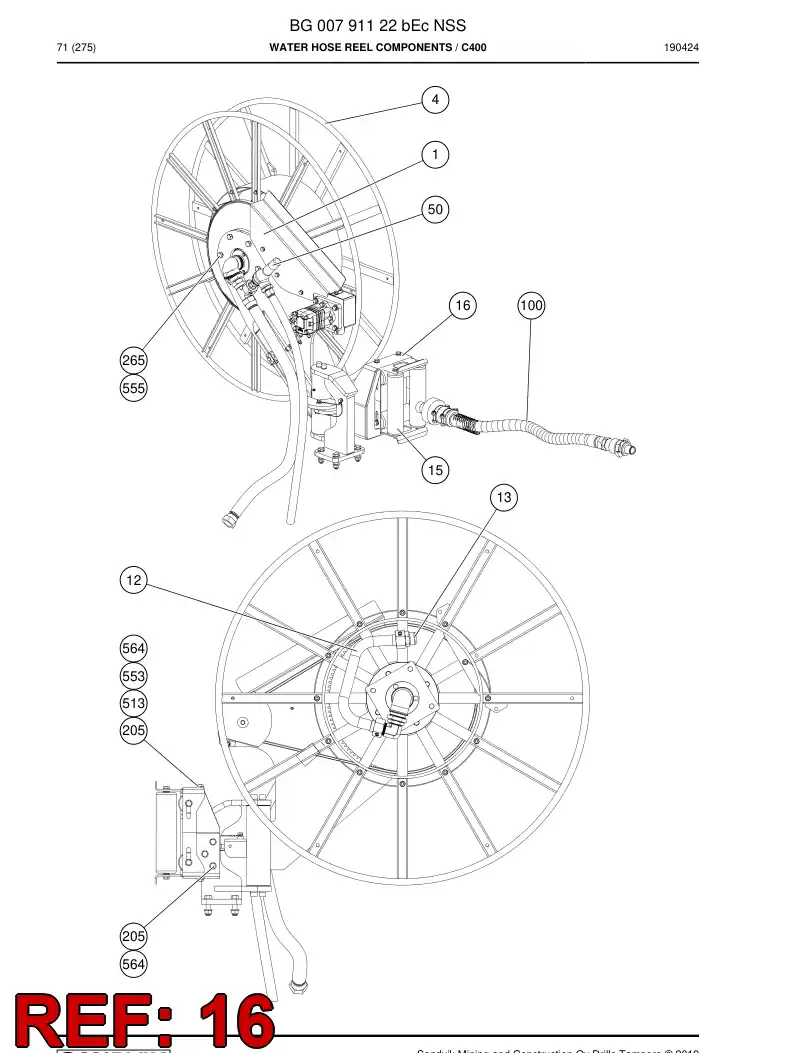 BG00234442a BG 002 344 42a Bracket - Sandvik Technical Drawing