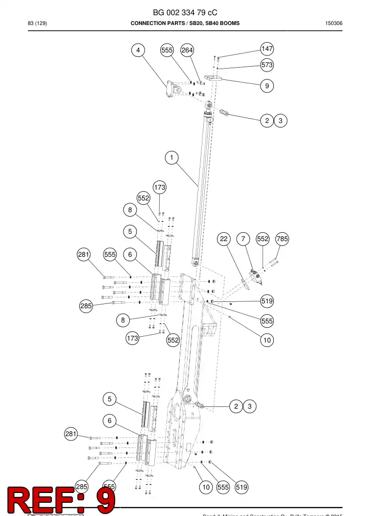 BG00234647a BG 002 346 47a Sheet, Rubber - Sandvik Technical Drawing