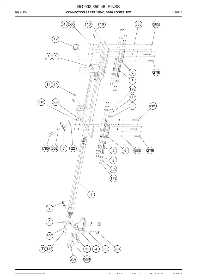 BG00235046f BG 002 350 46f Connection parts - Sandvik Technical Drawing