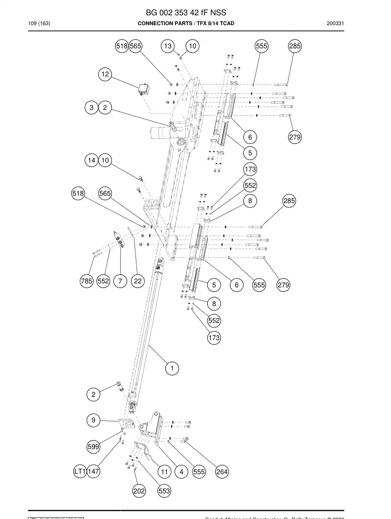 BG00235342f BG 002 353 42f Connection parts - Sandvik Technical Drawing