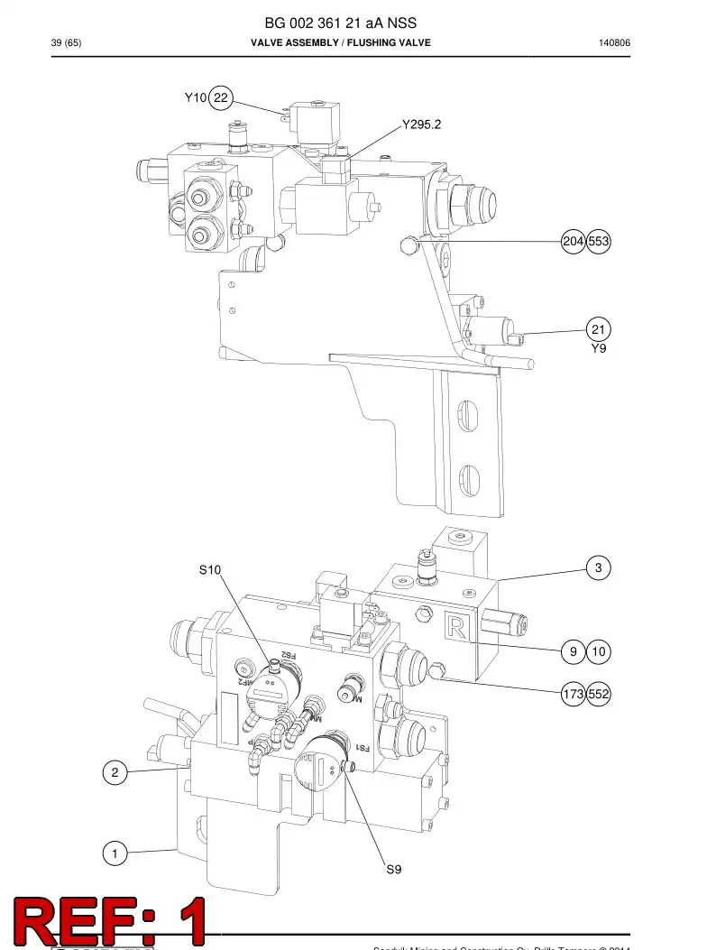 BG00236075a BG 002 360 75a Bracket - Sandvik Technical Drawing