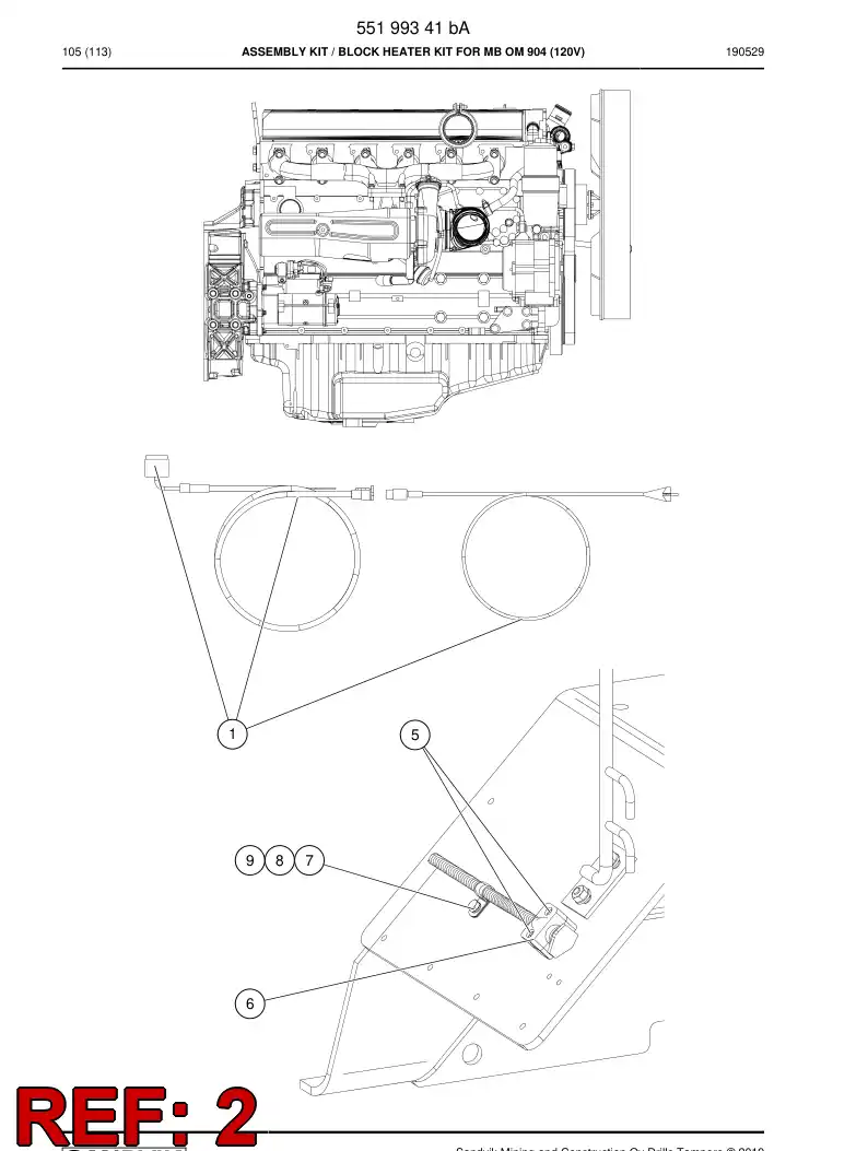 BG00236574a BG 002 365 74a Heat Shield - Sandvik Technical Drawing