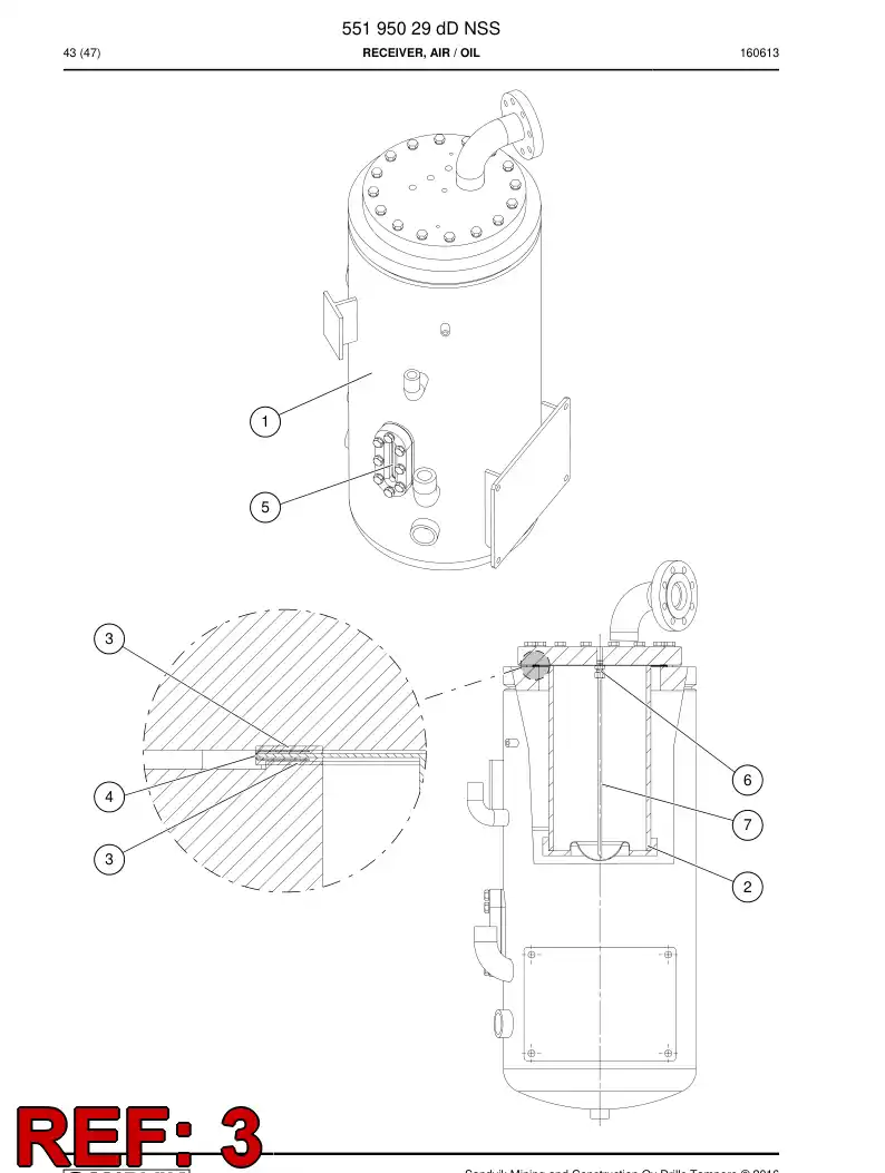 BG00236606a BG 002 366 06a Seal - Sandvik Technical Drawing