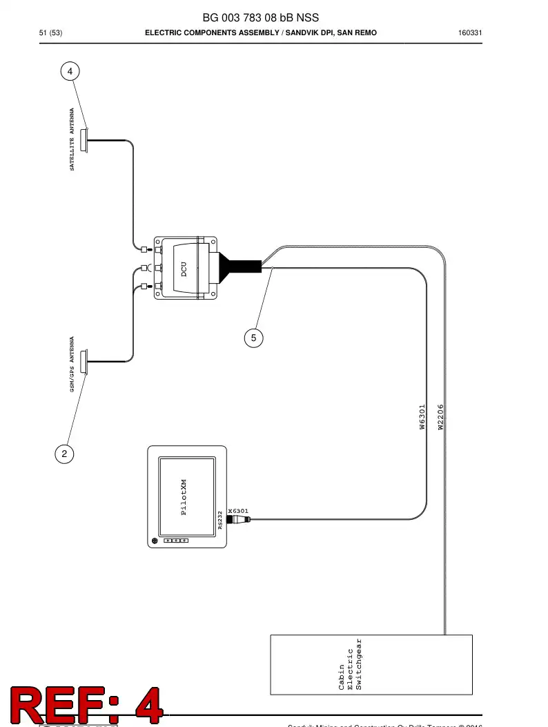 BG00236721c BG 002 367 21c Antenna - Sandvik Technical Drawing