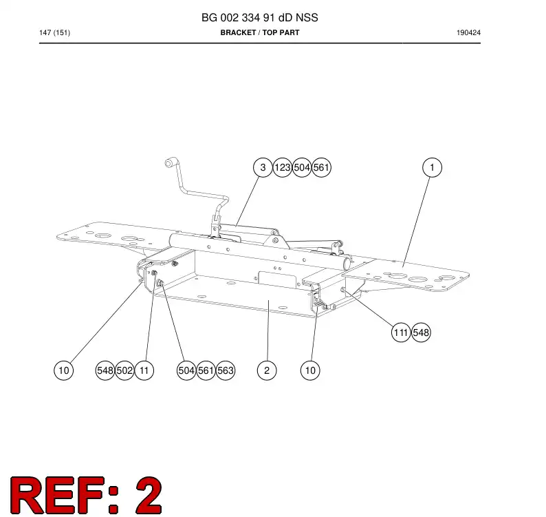 BG00237759a BG 002 377 59a Support - Sandvik Technical Drawing