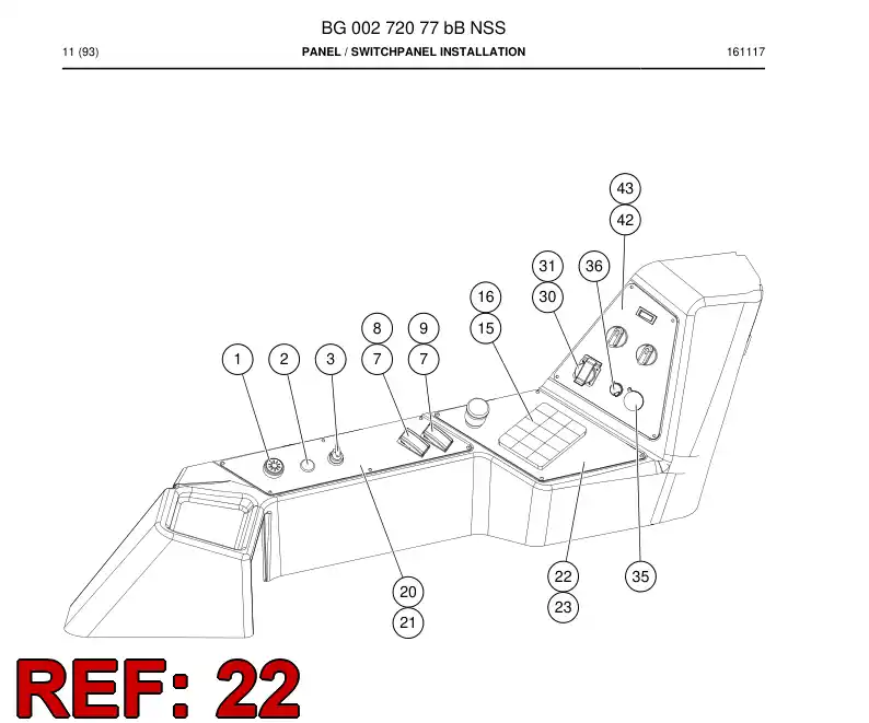 BG00238238a BG 002 382 38a Plate, Mounting - Sandvik Technical Drawing