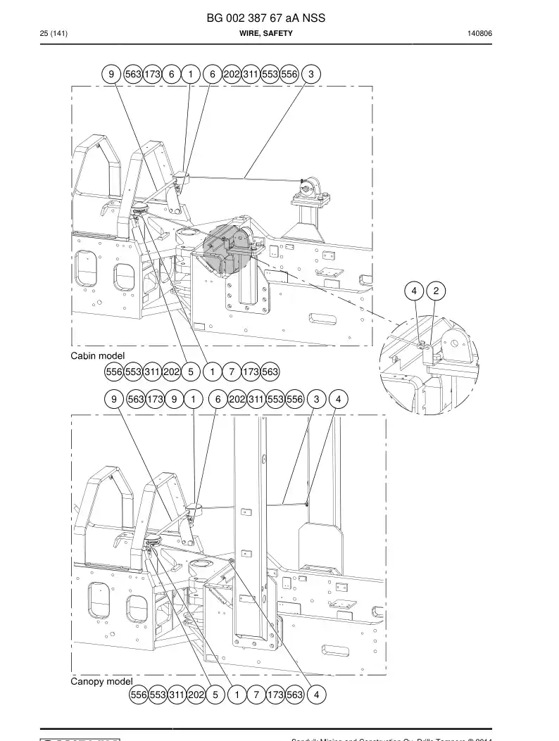 BG00238767a BG 002 387 67a FIO, SAFETYA - Sandvik Technical Drawing