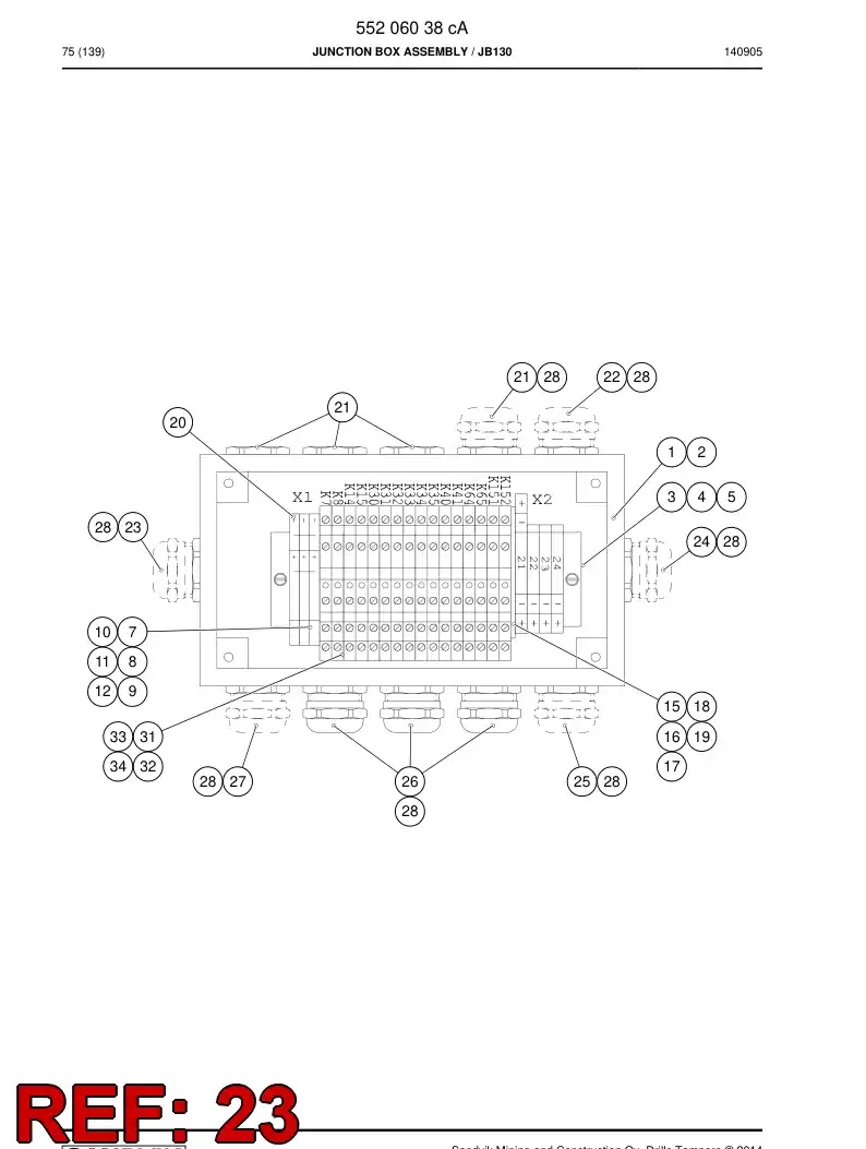 BG00239169a BG 002 391 69a CABLE FITTING, METLICO - Sandvik Technical Drawing