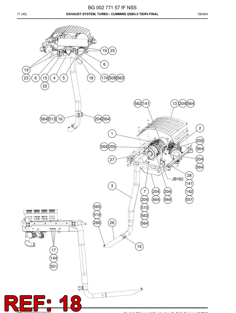 BG00239888a BG 002 398 88a Clamp - Sandvik Technical Drawing
