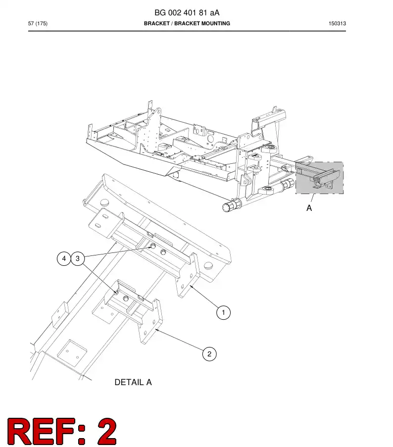 BG00239936a BG 002 399 36a Bracket - Sandvik Technical Drawing