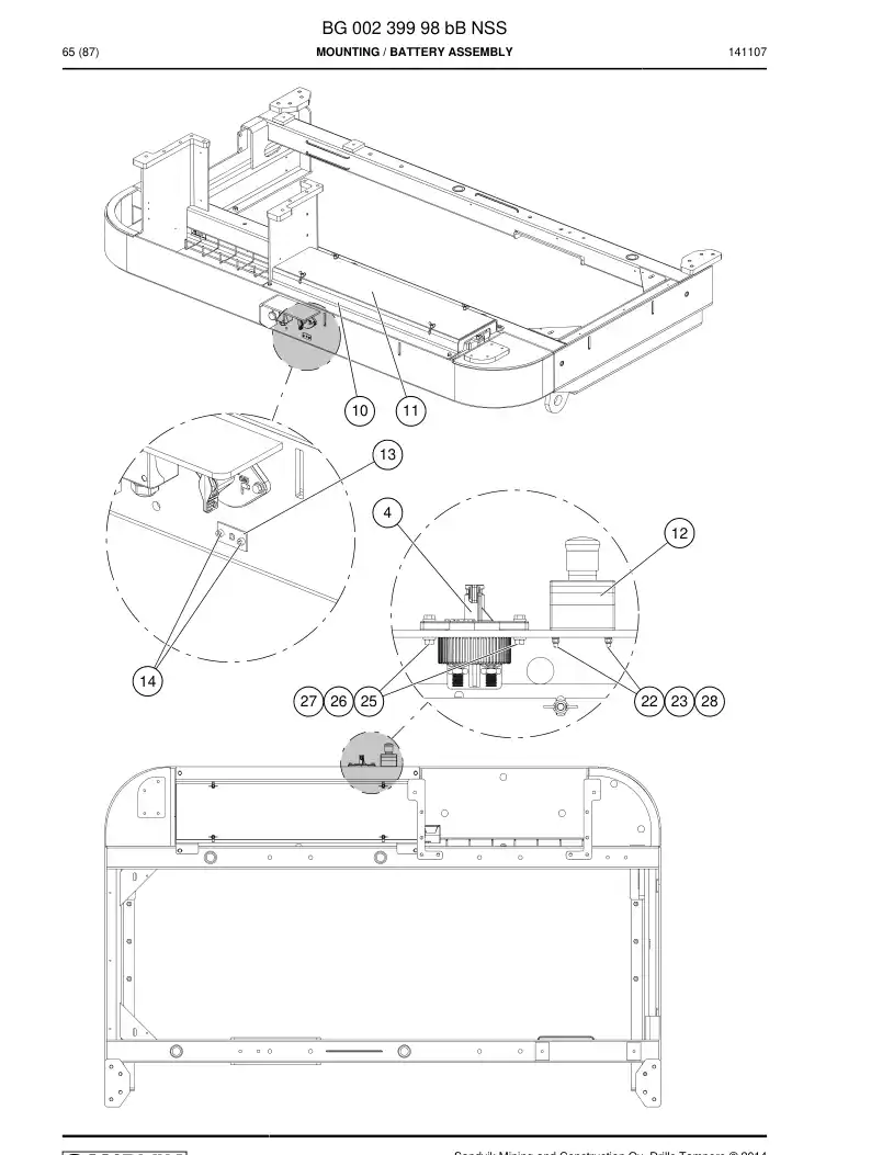 BG00239998b BG 002 399 98b Mounting - Sandvik Technical Drawing