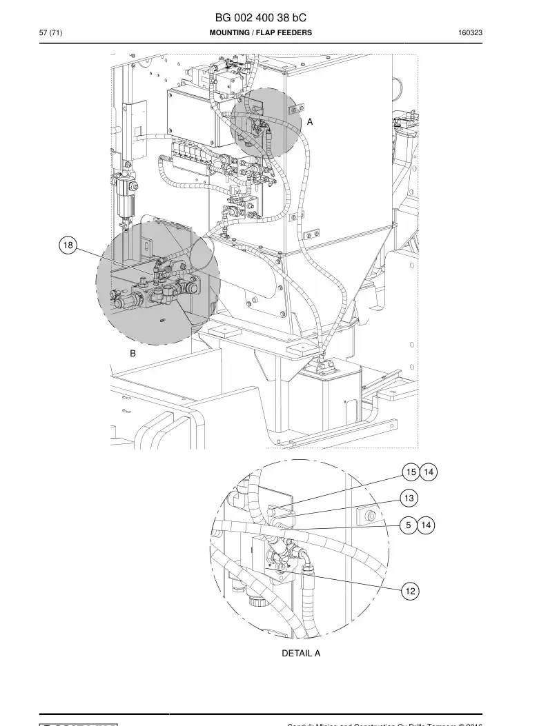 BG00240038b BG 002 400 38b Mounting - Sandvik Technical Drawing