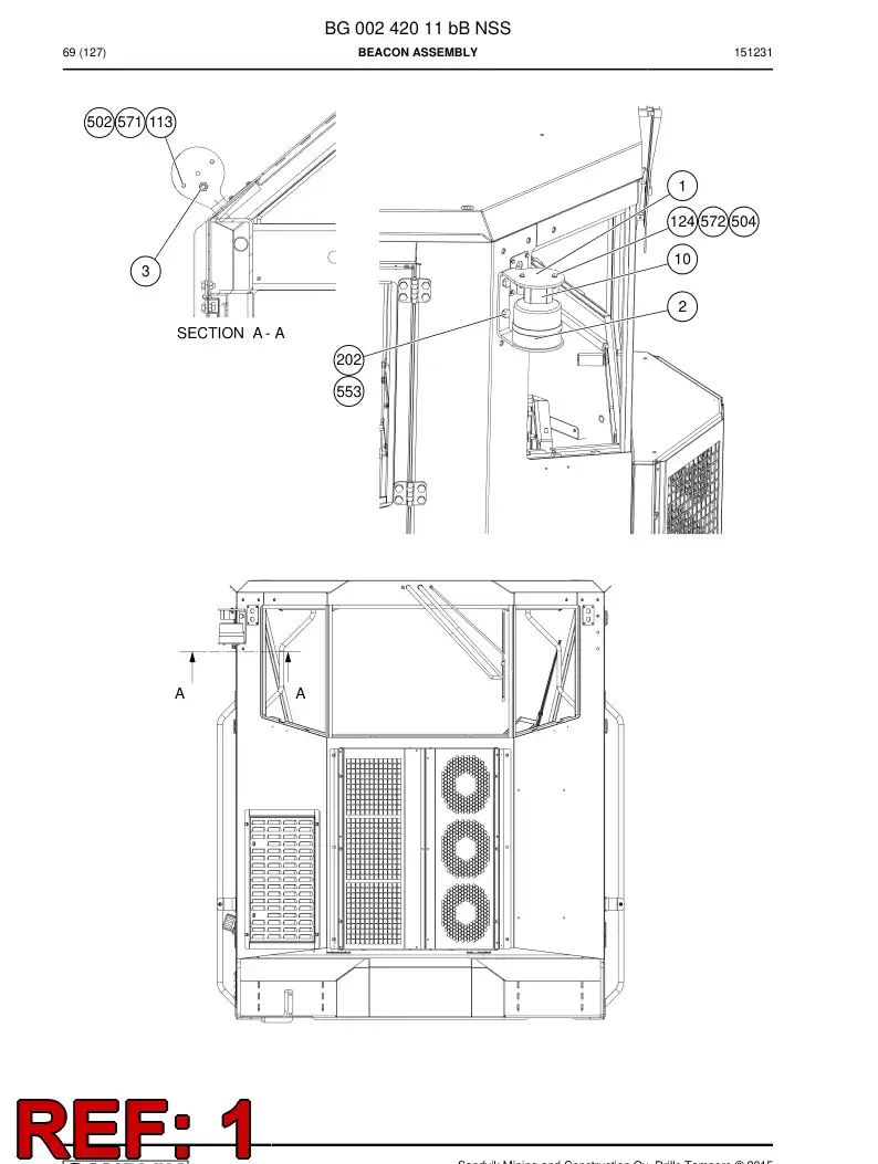 BG00240897b BG 002 408 97b Bracket - Sandvik Technical Drawing