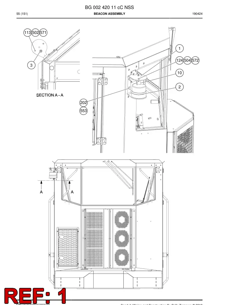 BG00240897c BG 002 408 97c Bracket - Sandvik Technical Drawing