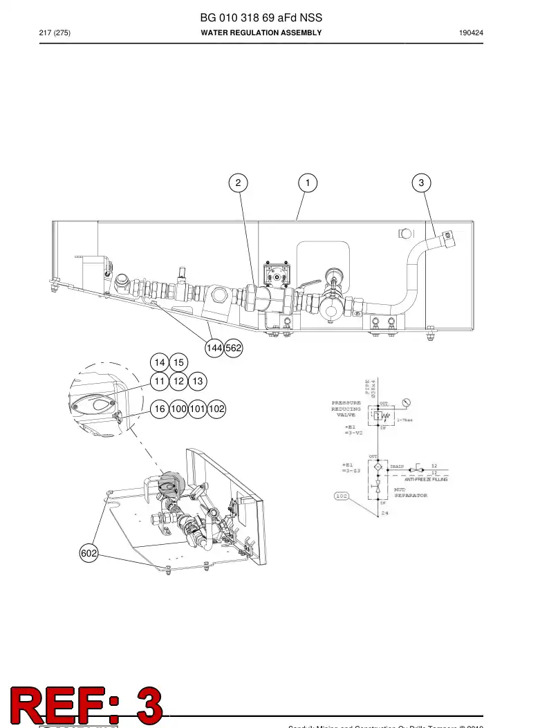 BG00241151b BG 002 411 51b Pipe Assembly - Sandvik Technical Drawing