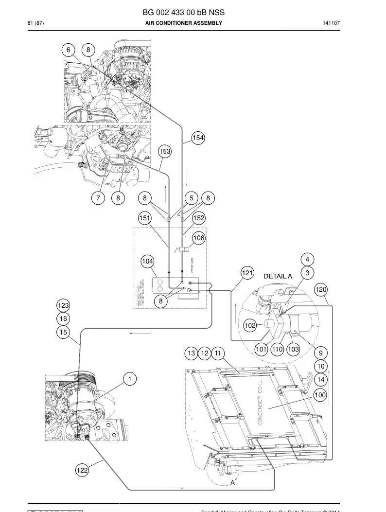BG00242386a BG 002 423 86a Hose Assembly, Refrigeration - Sandvik Technical Drawing