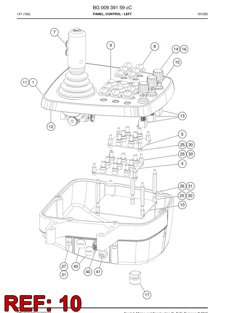BG00242501a BG 002 425 01a Card, Control - Sandvik Technical Drawing