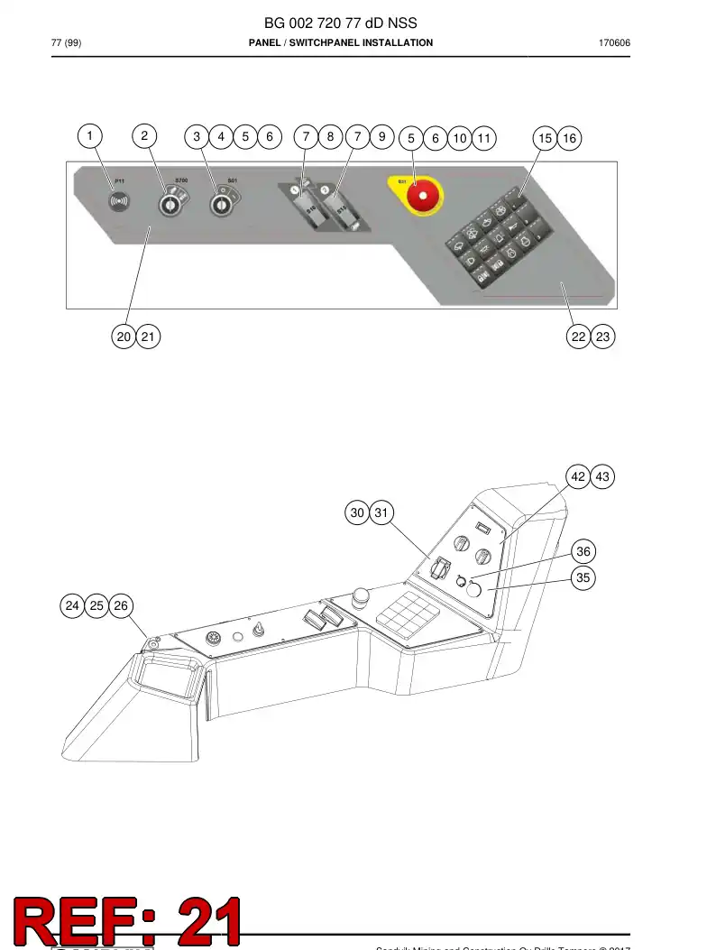 BG00242567c BG 002 425 67c Decal - Sandvik Technical Drawing