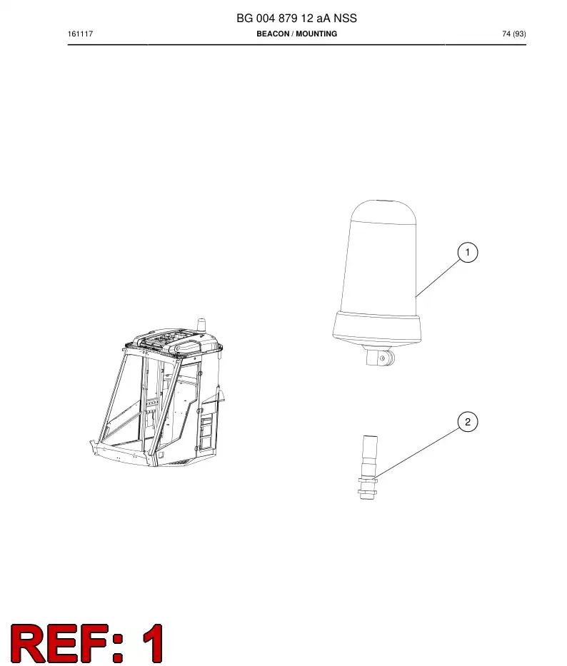 BG00242894b BG 002 428 94b Beacon - Sandvik Technical Drawing