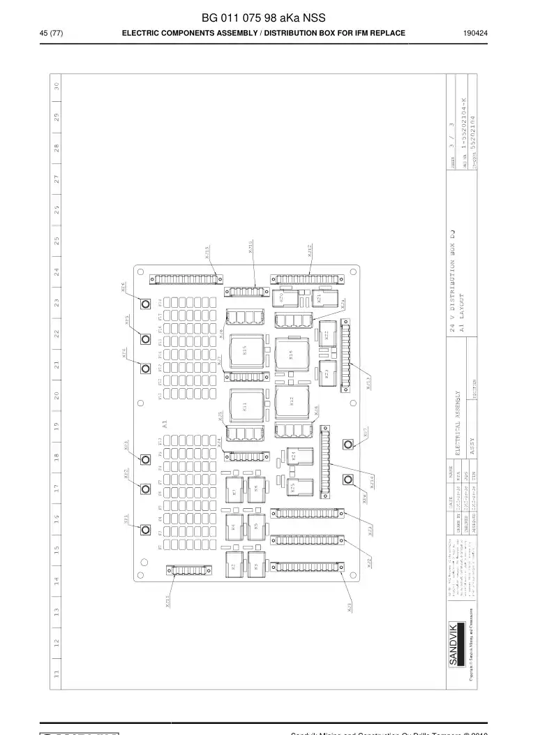 BG00243542c BG 002 435 42c Circuit Breaker - Sandvik Technical Drawing