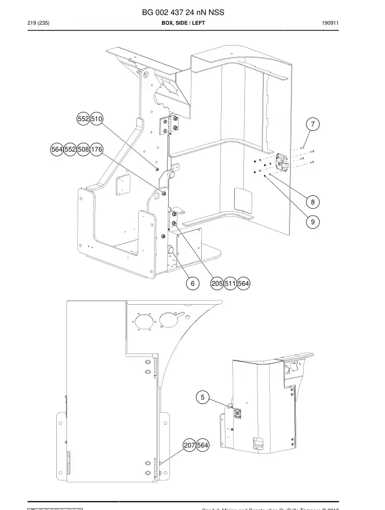 BG00243724n BG 002 437 24n Box, Side - Sandvik Technical Drawing