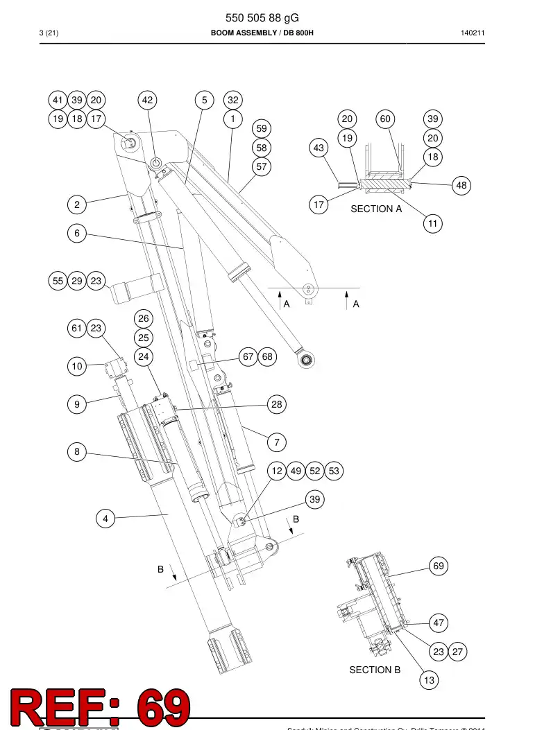 BG00243798a BG 002 437 98a Spacer - Sandvik Technical Drawing