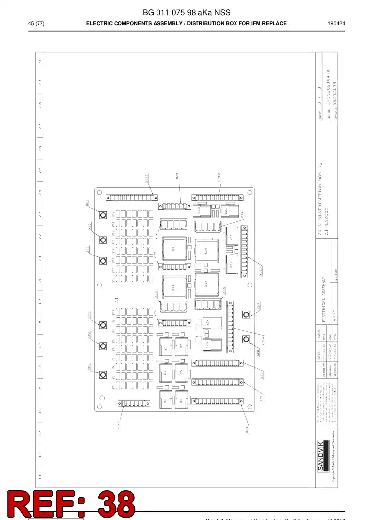 BG00243994b BG 002 439 94b Fuse - Sandvik Technical Drawing