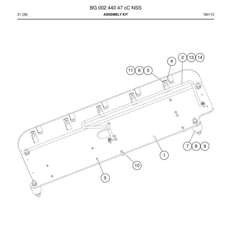 BG00244047c BG 002 440 47c Assembly Kit - Sandvik Technical Drawing