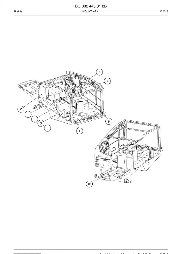 BG00244331b BG 002 443 31b Mounting - Sandvik Technical Drawing