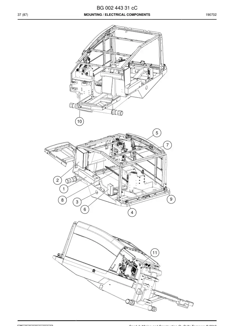 BG00244331c BG 002 443 31c Mounting - Sandvik Technical Drawing